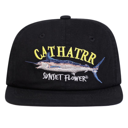 Sunset Flower Embroidered Hip Hop Cap