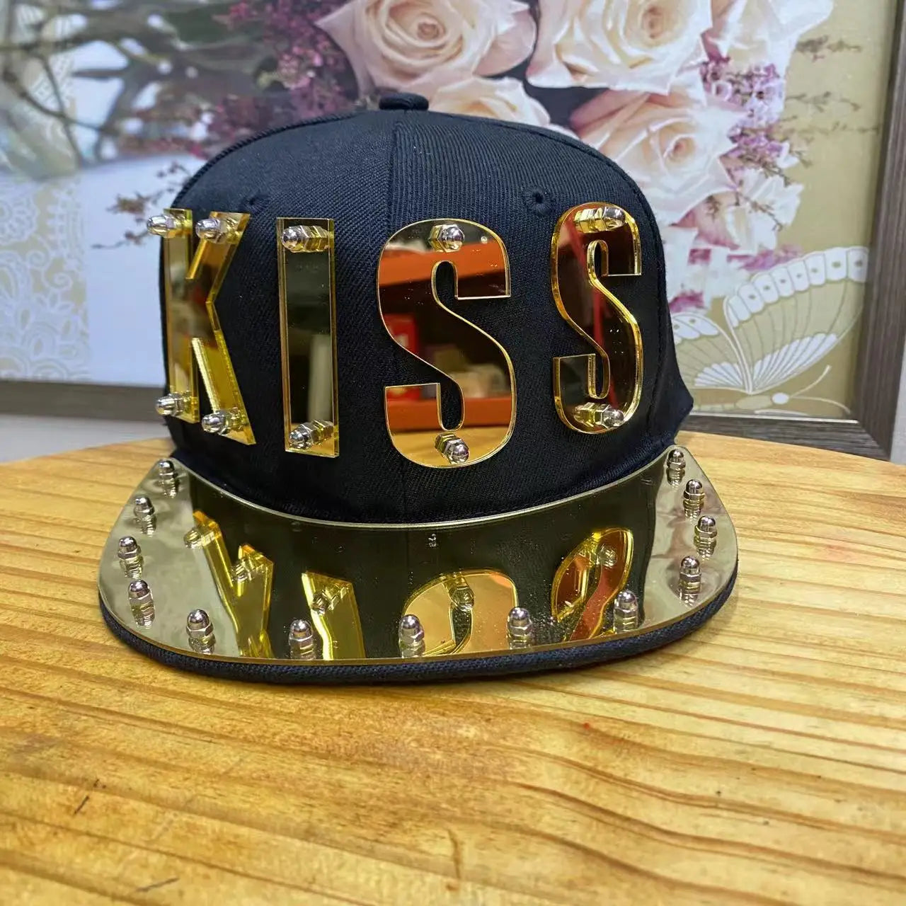 Unisex Heavy Letter Sequin Hip-Hop Cap
