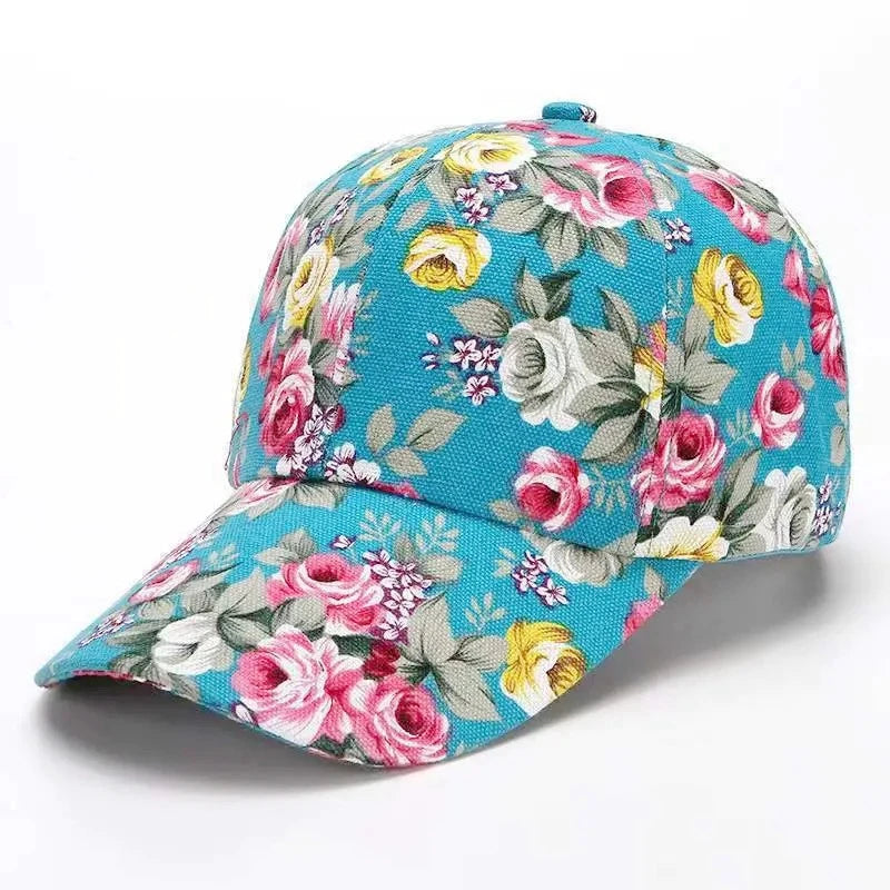 Women’s Floral Print Trucker Baseball Cap