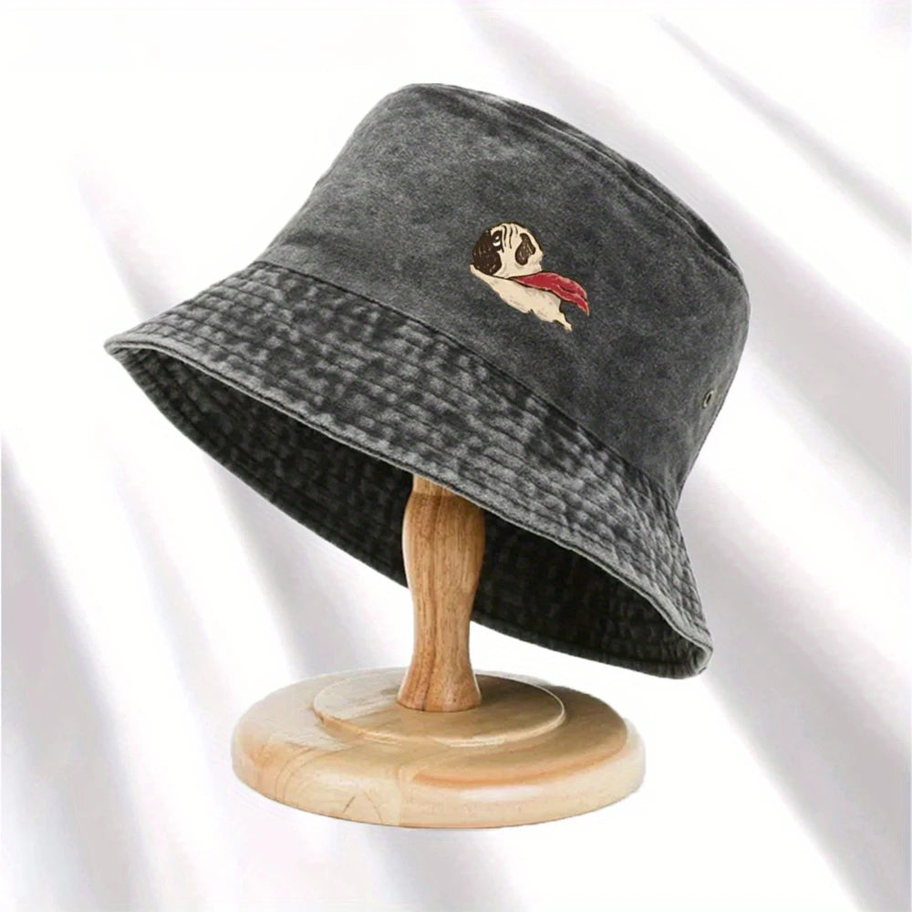 Vintage Dog Print Bucket Hat