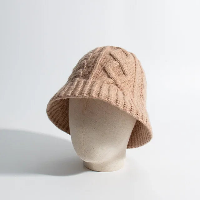 Women's Wool Blend Knitted Bucket Hat