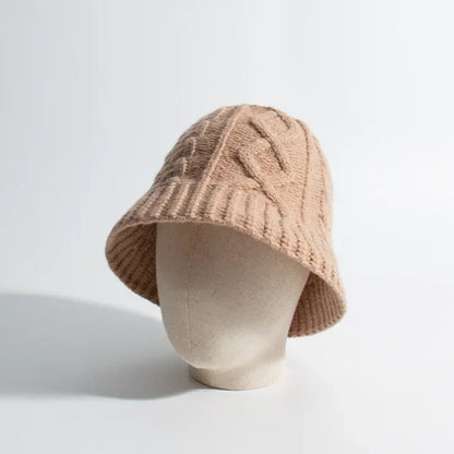 Women's Wool Blend Knitted Bucket Hat
