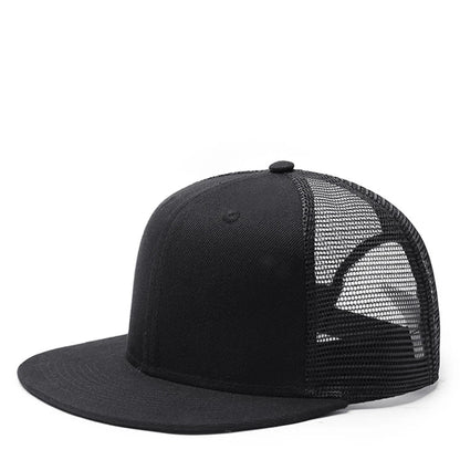 Adult Solid Color Mesh Hip Hop Snapback Cap