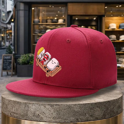 Cute Sleeping Sushi Cartoon Streetwear Snapback Cap