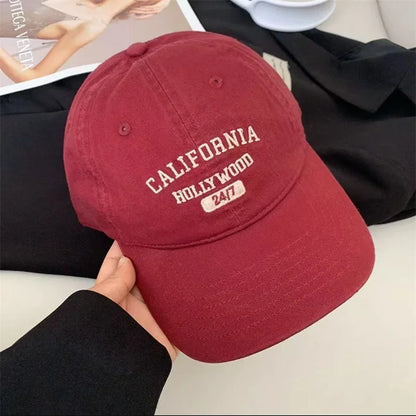 Retro Baseball Cap Unisex Letter Embroidery Hip Hop Summer