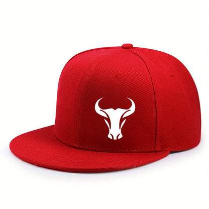 Bull Pattern Adjustable All Season Snapback Cap