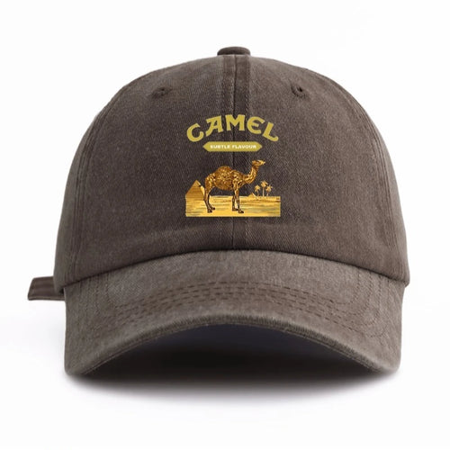 Camel Print Washed Classic Casual Baseball Cap