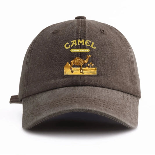 Camel Print Washed Classic Casual Baseball Cap