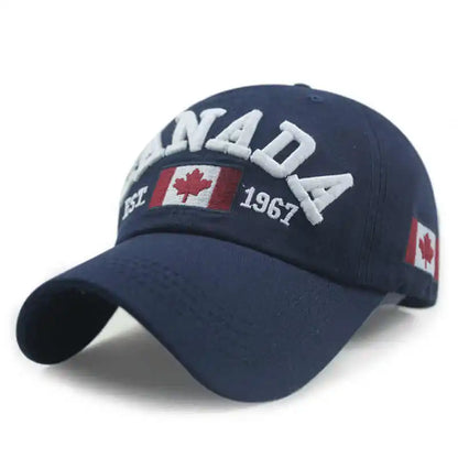 Canada Flag Embroidered Cotton Baseball Cap