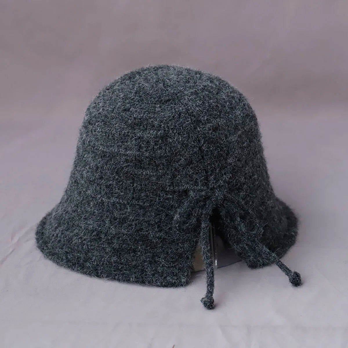Women’s Wool Knit Bow Winter Bucket Hat
