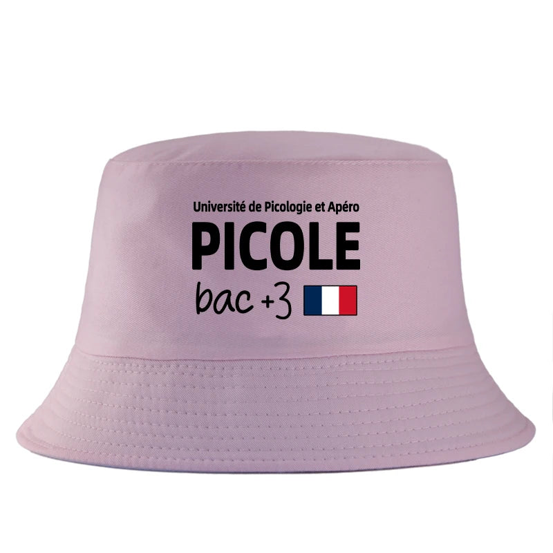 French Humor Picole Bac+3 Reversible Bucket Hat