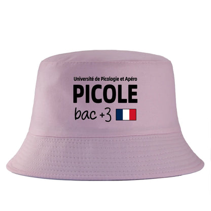 French Humor Picole Bac+3 Reversible Bucket Hat