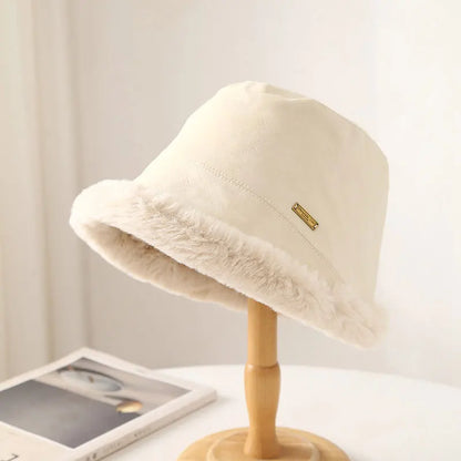 Korean Faux Fur Winter Bucket Hat