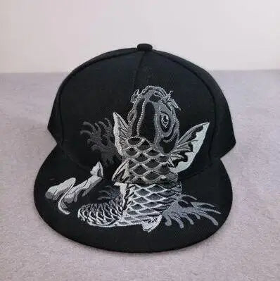 5 Panel 3D Animal Embroidery Snapback Cap