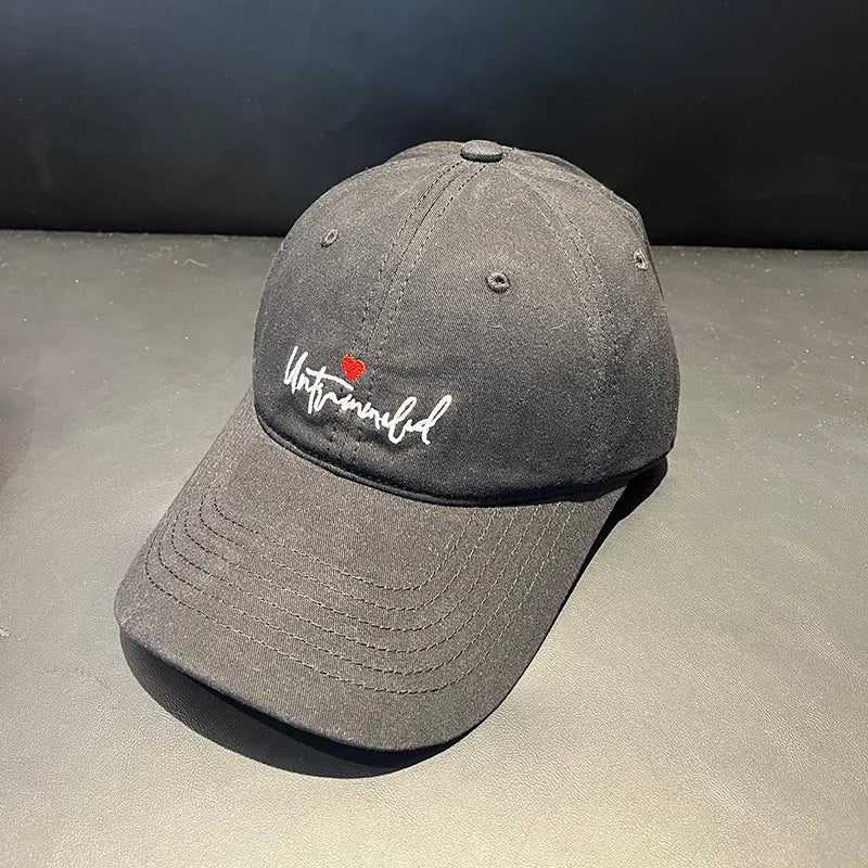 Love Embroidery Korean Style Trendy Baseball Cap
