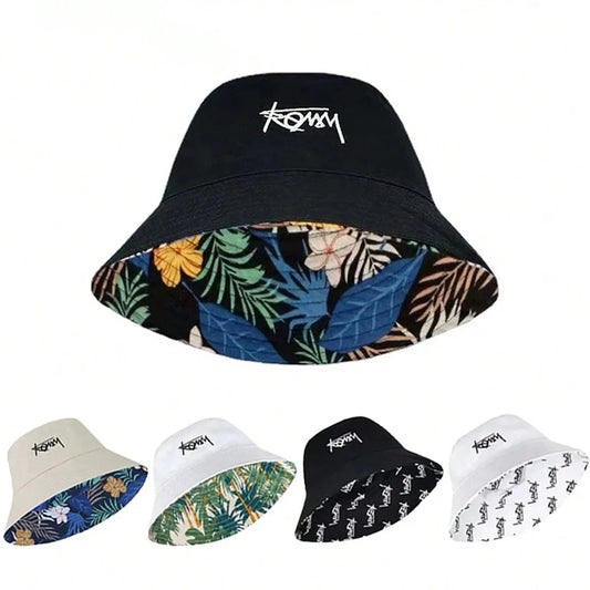 Unisex Double Sided Embroidered Fisherman Hat