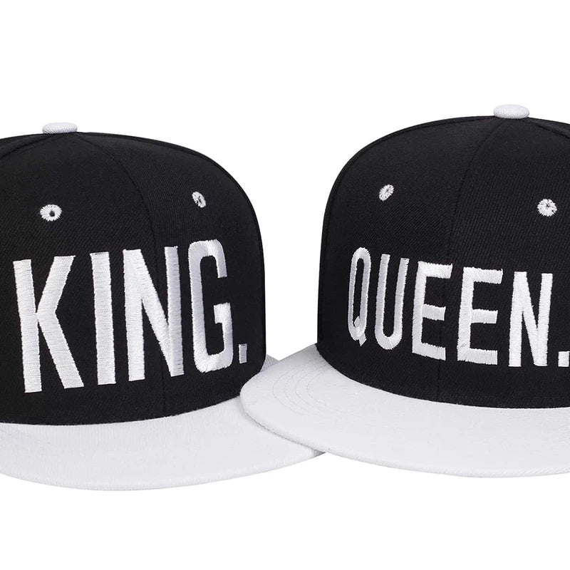 Unisex King Queen Embroidery Hip-Hop Hat