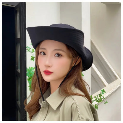 Unisex Solid Summer Bucket Hat