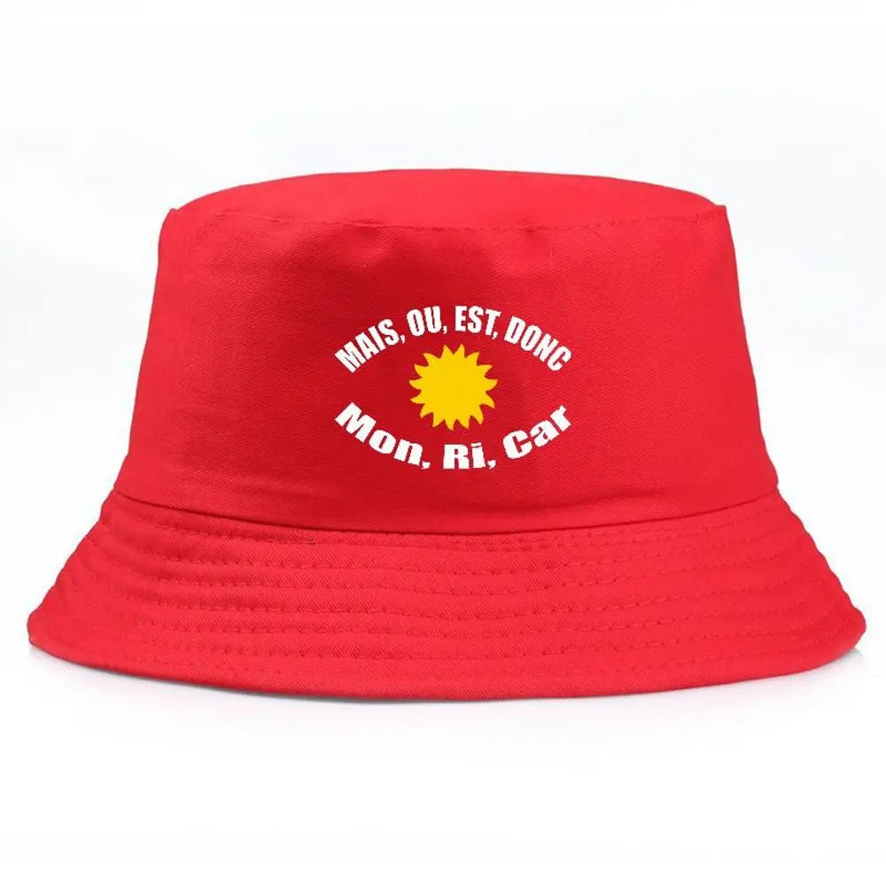 Sun Embroidered Cotton Bucket Hat Unisex