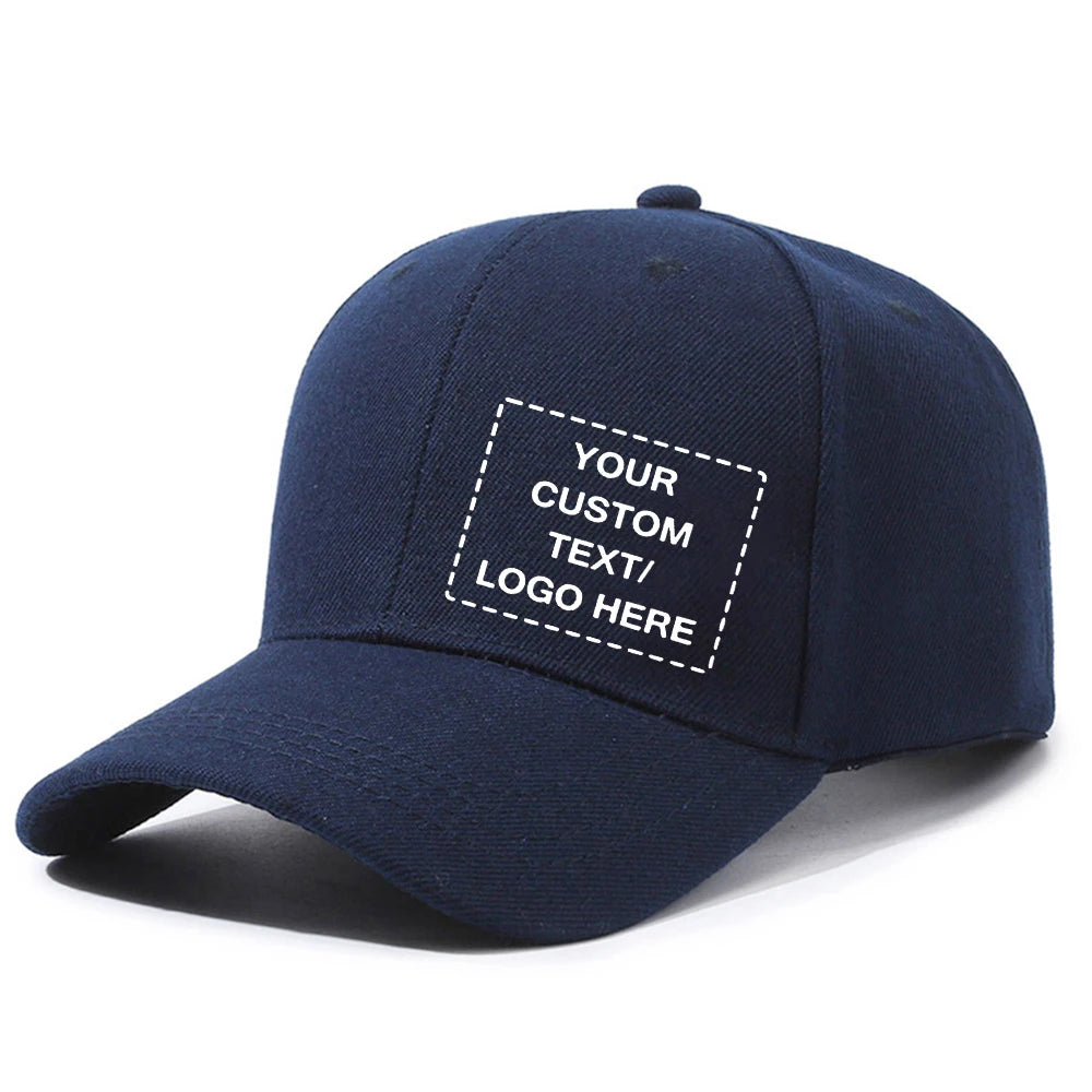 Customized Side Logo Printed Baseball Cap