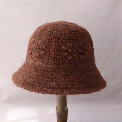 Korean Vintage Wool Bucket Hat