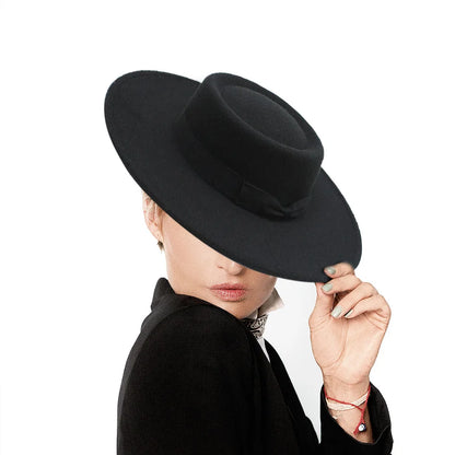 French Bow Tie Wool Felt Bucket Hat
