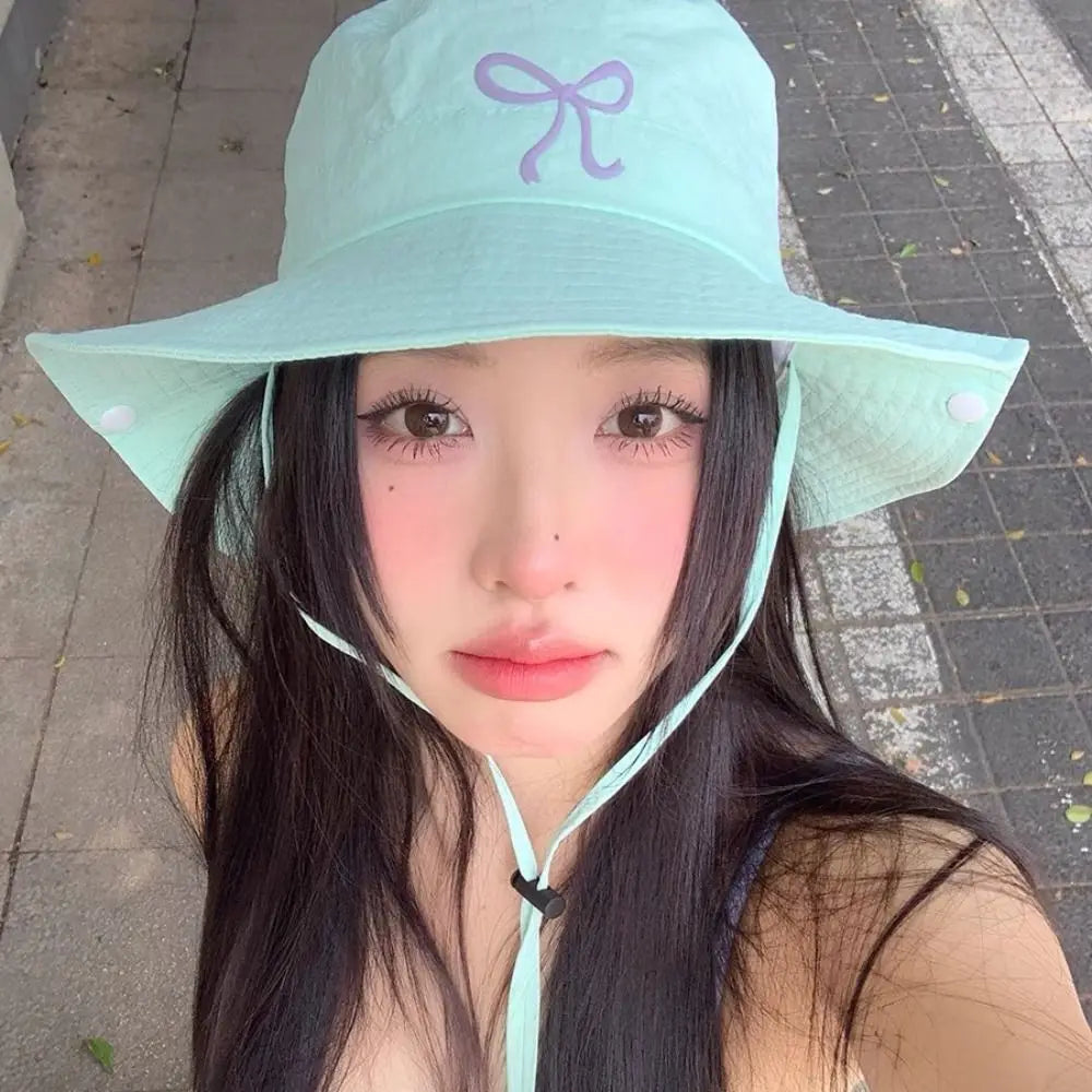 Quick Dry Bow Strap Bucket Hat