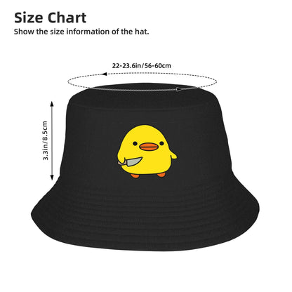 Kawaii Duck With Knife Outdoor Bucket Hat