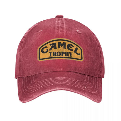 Camel Trophy Vintage Distressed Denim Baseball Cap