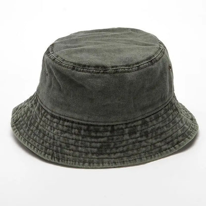 Vintage Washed Denim Foldable Bucket Hat