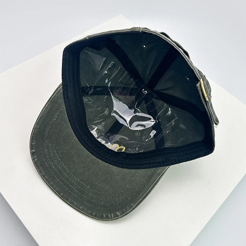 Retro Colored Letter Embroidery Hip Hop Snapback Cap