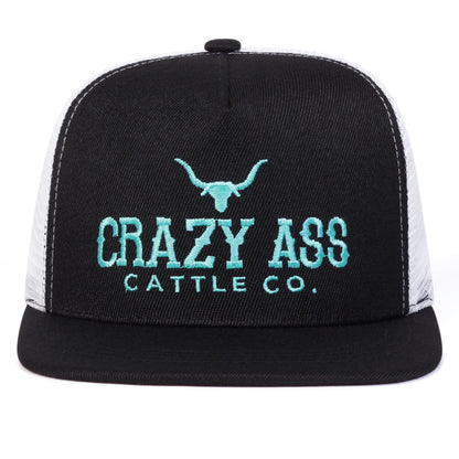 Unisex CRAZY ASS CATTLE CO Embroidery Hip-hop Net Hats