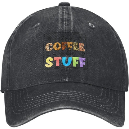 Drink Coffee Make Stuff Vintage Washed Denim Baseball Cap