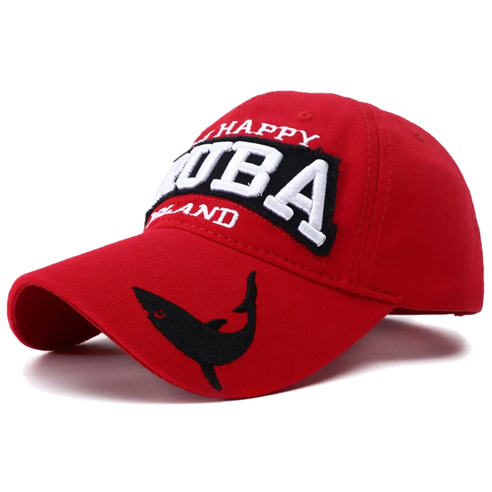 ARUBA Shark Embroidered Snapback Cap