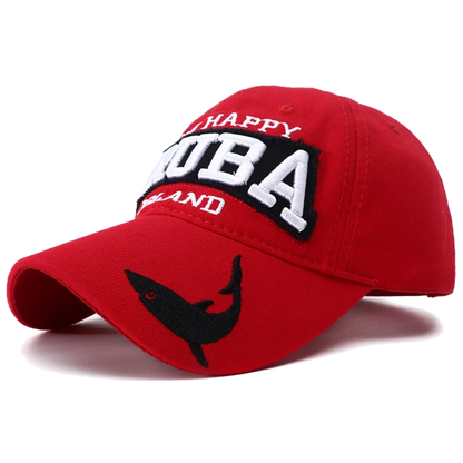 ARUBA Shark Embroidered Snapback Cap