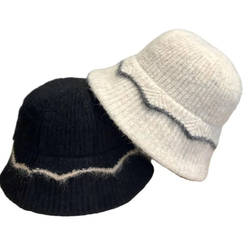 Wool Knitted Warm Autumn Winter Bucket Hat