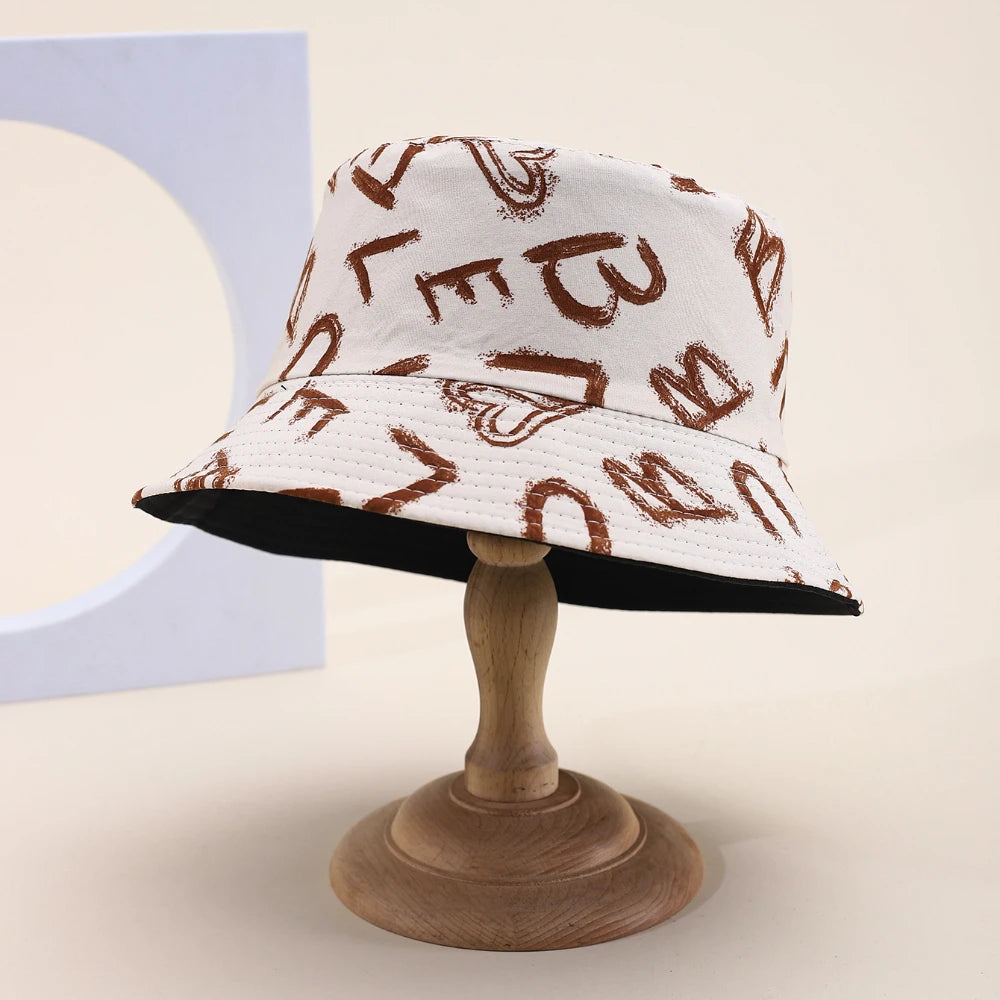 Letter Print Fashion Bucket Hat