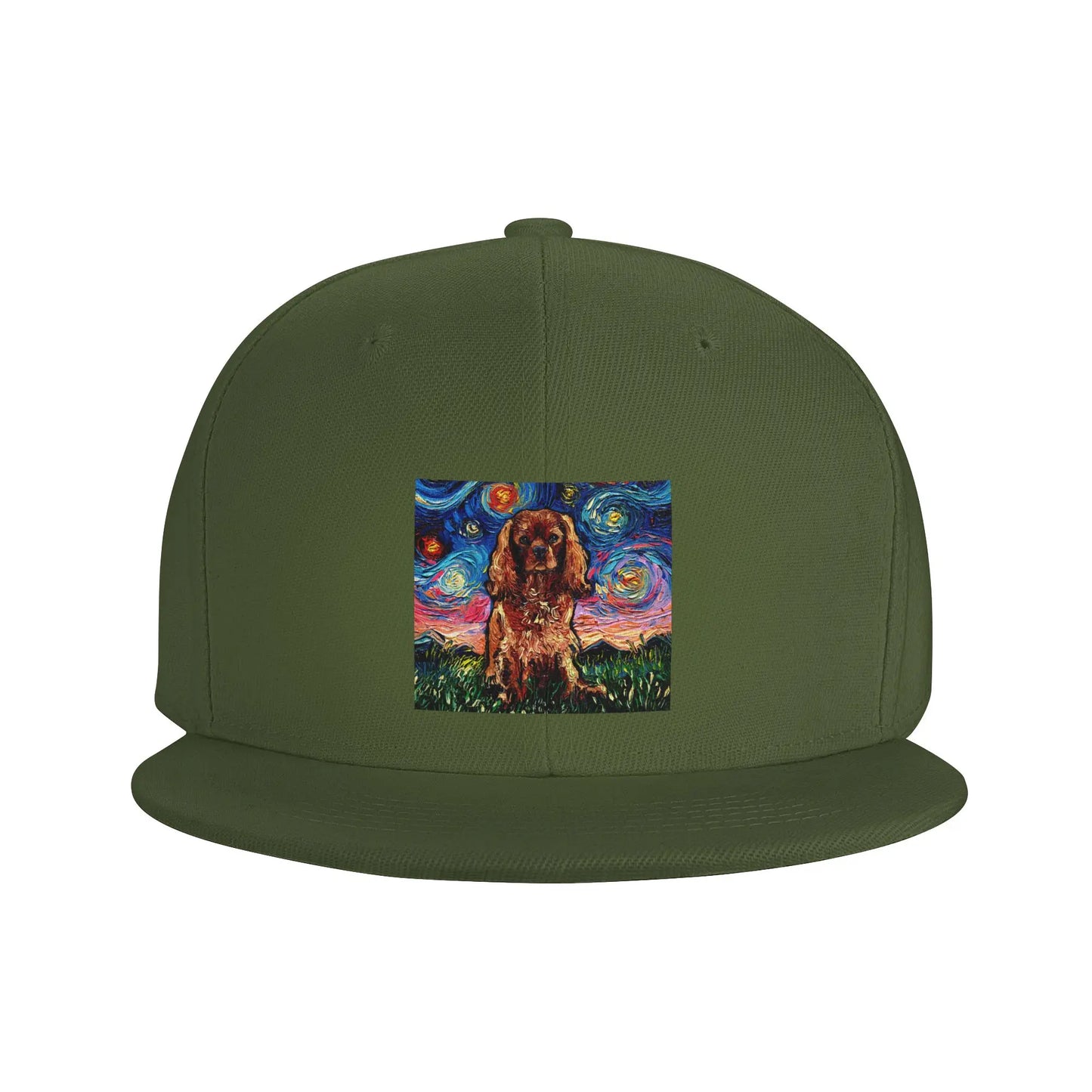 Ruby Cavalier King Charles Spaniel Night Snapback Cap