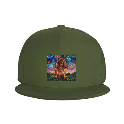 Ruby Cavalier King Charles Spaniel Night Snapback Cap
