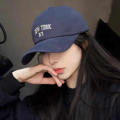 New Letter Embroidered Solid Color Unisex Baseball Cap
