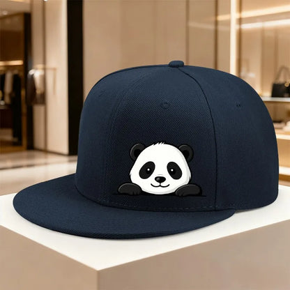 Cute Panda Head Peeking Street Style Snapback Cap