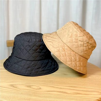 Ultra Light Down Rhombus Grid Bucket Hat