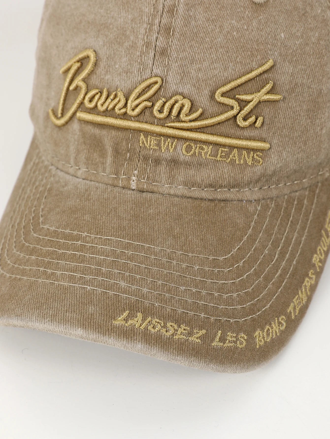 Vintage Soft-Top Cowboy Baseball Cap with Embroidered Alphabet