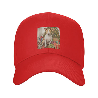 Christmas Staffordshire Bull Terrier Baseball Cap