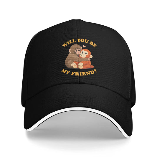 Baby Monkey Punch Friend Kpop Streetwear Baseball Cap