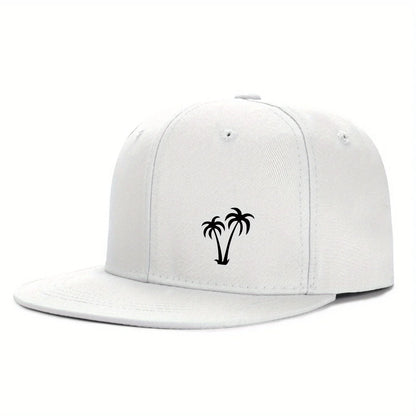 Palm Tree Graphic Black Hip Hop Snapback Cap