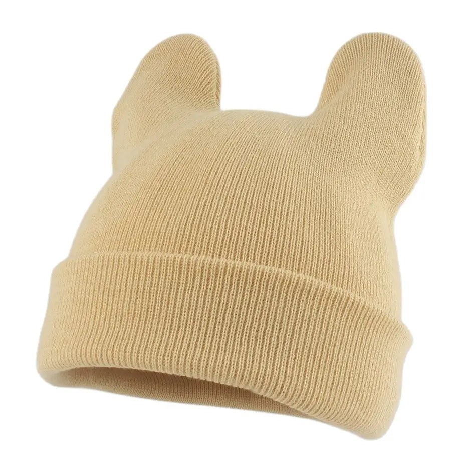 Korean Cute Cat Ear Knit Bucket Hat