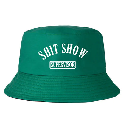 Shit Show Print Reversible Streetwear Bucket Hat