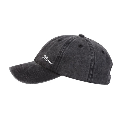 Unisex Parent Child Letter Embroidery Wash Baseball Caps