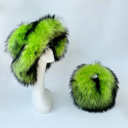 Oversized Fluffy Y2K Winter Bucket Hat